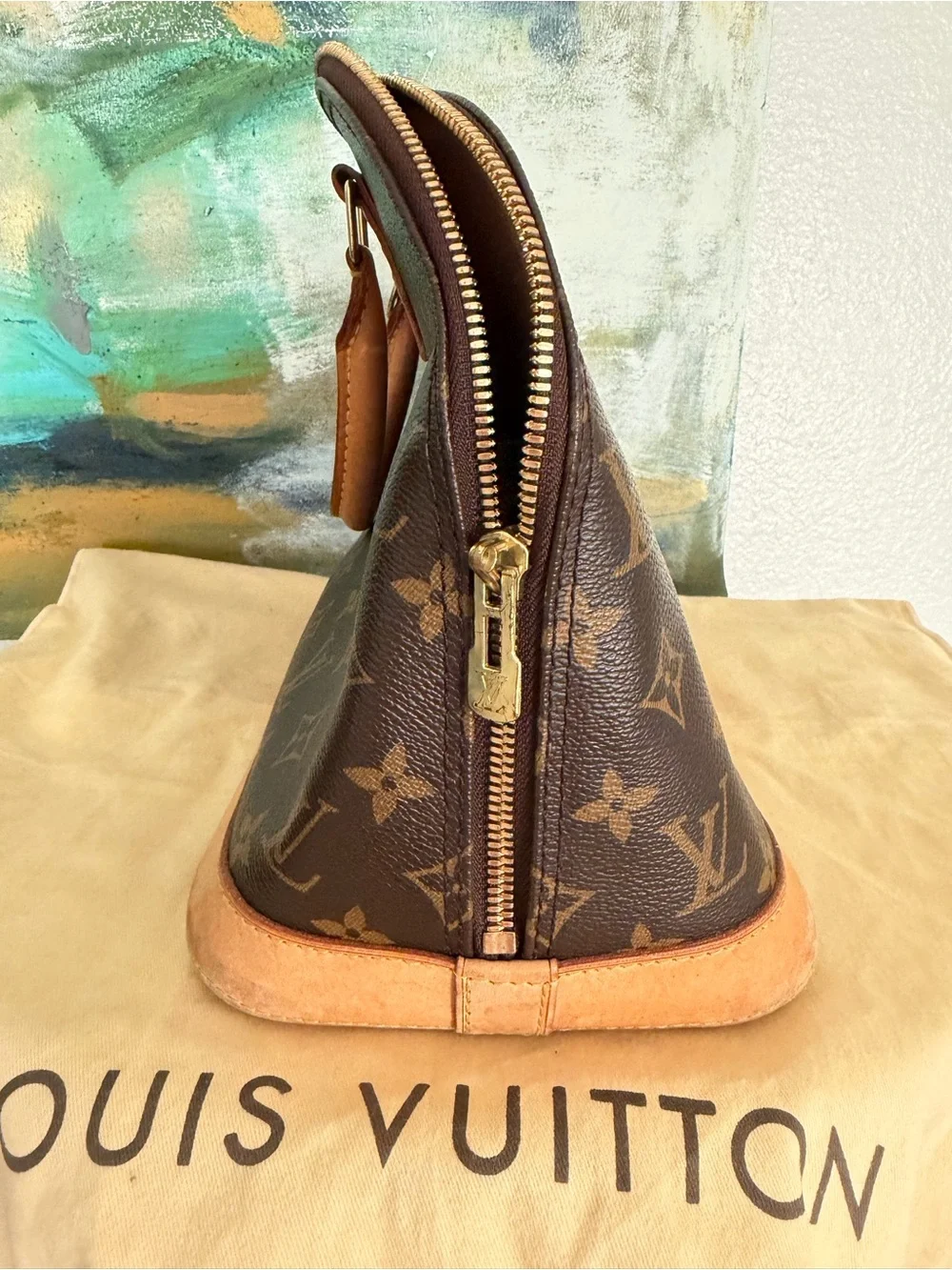 Authentic Louis Vuitton Monogram Alma PM W/Lock, Key & Dust Bag